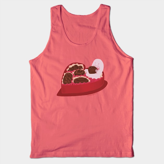 Candy Ghost Valentine Tank Top by SarahWrightArt